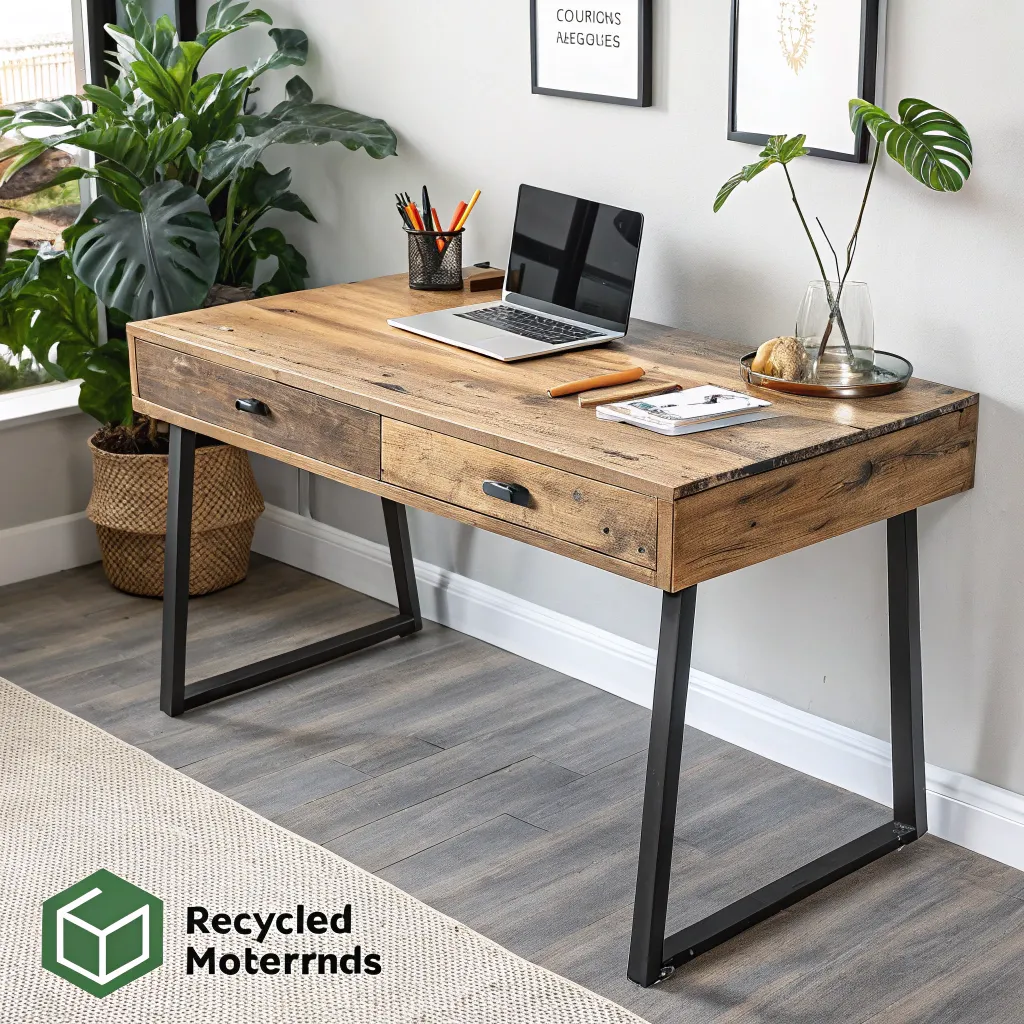 Eco-friendly desk made from recycled materials