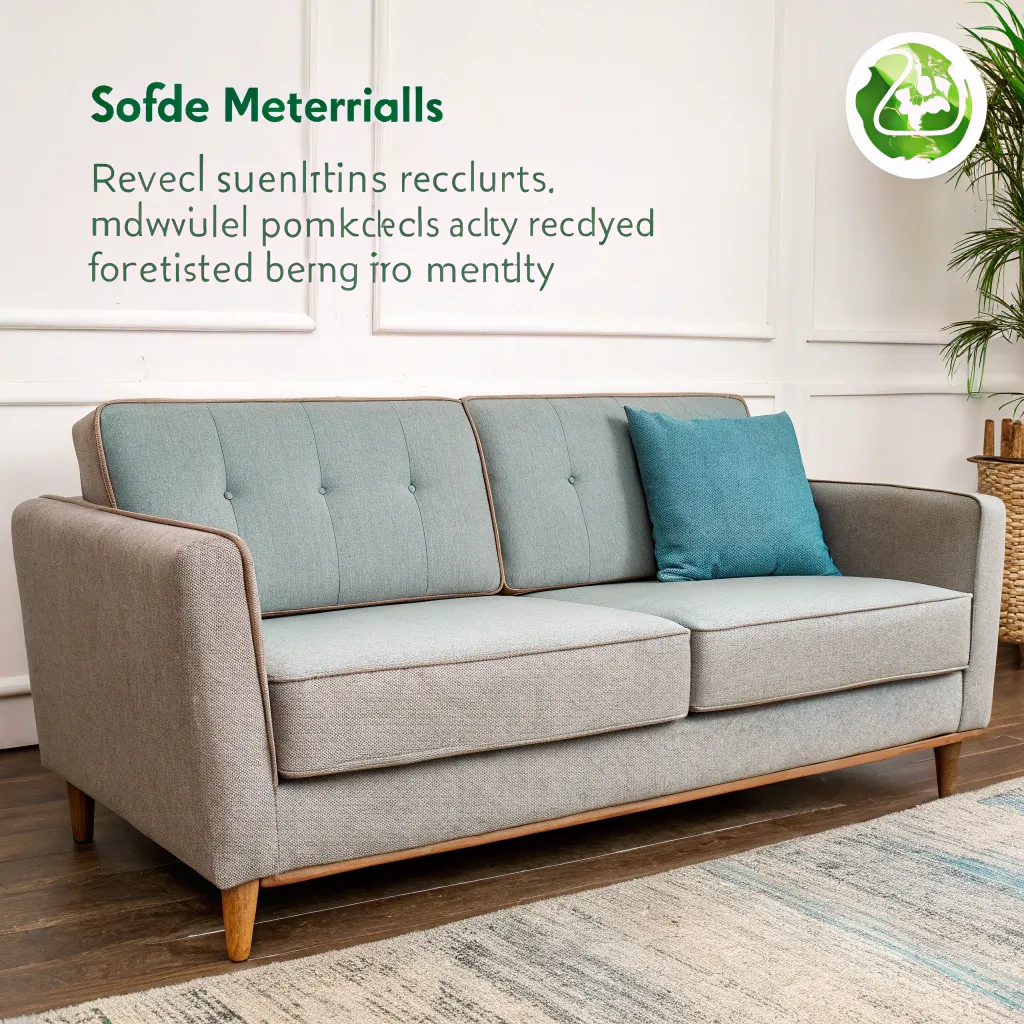 Recycled material sustainable sofa